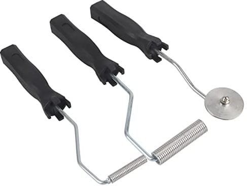 Kit D'outils de Rouleau en Fibre de Verre 3 Pièces, Outil de à Bulles en Fibre de Verre en Alliage D'aluminium, Rouleau à Bulles de Stratification en Résine de Verre Largement