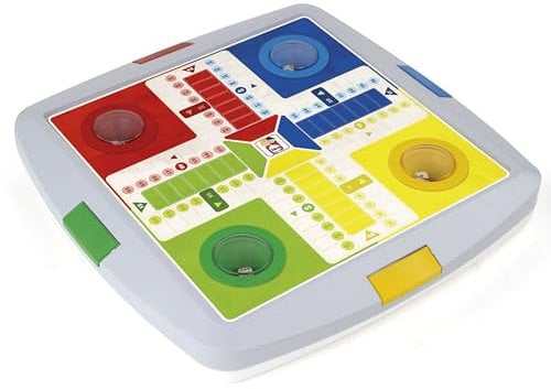 Chicos - Parchís y Oca automático Deluxe | Guarda fichas y Dados automáticos | Tablero con Juego del Parchís y la Oca a Partir de 3 años (64104)