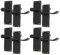 Matt Black Scroll Door Handle Set - Victorian Style Internal & External Lever Door Handles with Backplate (4 Pair of Handles)