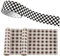 1 Rolle Schwarz-Weiß Kariertes Band, 2 Stück Schwarz-Weiß Kariertes Geschenkpapier, Verpackungsschleifenband, Zuschneidbares Langes Band, Karierte Verpackungsmaterialien