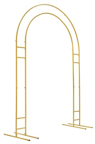 Arche de Roses Arc de Jardin Arc Métal 2.2 x 1.5 m pour Mariage Fête Baptême