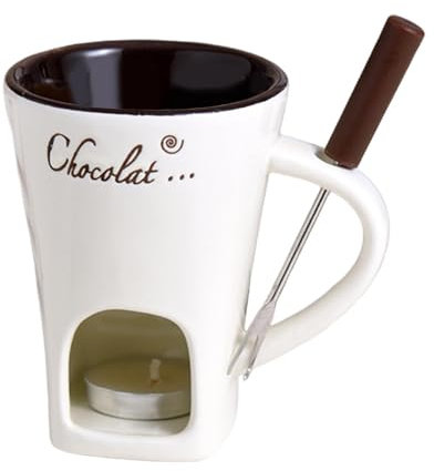 Tasse fondante au Chocolat,Tasse fondante au Chocolat,Tasse de Fusion en céramique Tasse à Fondue Hot Pot | Chauffe-Beurre Chauffant pour Bougie Chauffe-Plat pour Chocolat et Fromage