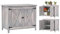 Outsunny Gartenschrank Holz, Geräteschuppen wetterfest 110x60x88,5cm, Gerätehaus mit Doppeltüren, Ablagen, Geräteschrank, Gartenhaus Werkzeugschrank Gartenschuppen für Terrasse Hinterhof, Hellgrau