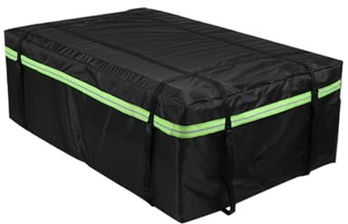 Car Roof Bag 425L/486L, Rooftop Top Cargo Carrier Bag with Night Reflective Strip Luggage Bag Storage Cube Bag for Travel Camping (L)