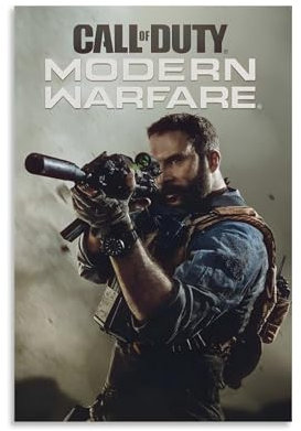 Wfhbcnhg Call of Duty Poster auf Leinwand, ästhetische Wandkunst, moderne Heimdekoration für Schlafzimmer, Wohnzimmer, 30 x 45 cm, ungerahmter Stil