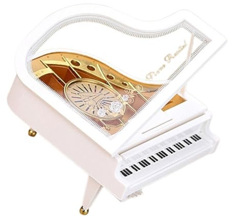 VANZACK Piano Statue Musikbox Mit Tanzender Figur Rotierende Spieluhr Für Tischdeko Und Zur Feier Melodisch Und Charmant