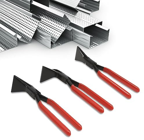 Levkitch Alicates de 3 piezas, 0°, 45 ° y 90°, alicates de acero al carbono, alicates de punta fina, alicates para fontanería