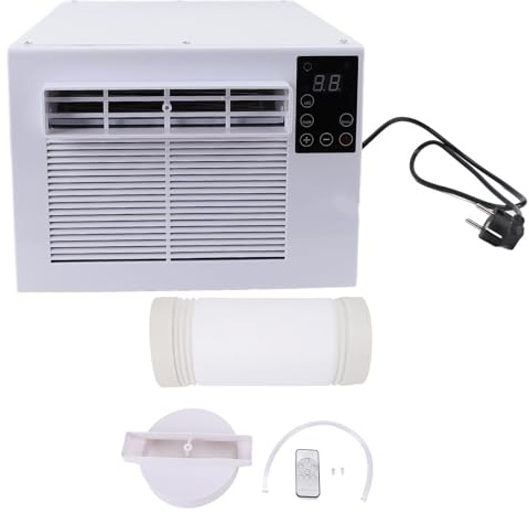 Jeffergarden Aire Acondicionado Portátil 1876BTU para Camping RV Oficina y Exteriores con Modos de Enfriamiento Ventilador y Deshumidificación Temporizador 24 Horas (EU enchufe 220V)