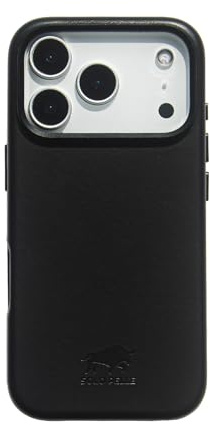 Solo Pelle Lederhülle für das iPhone 17 Pro in 6.3 Zoll Princeton Case Leder Hülle Ledertasche Backcover aus echtem Leder geeignet für MagSafe Zubehör (Schwarz)