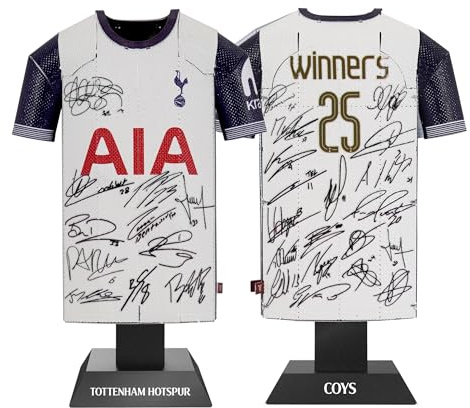 Tottenham Hotspur FC 24/25 Winners Metal Football Shirt - Officially Licensed Miniature Alloy Replica Jersey Collectible Display Gift - Home Kit (Squad Signature Edition)