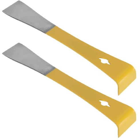 Kukyller 2pcs Edelstahl -Bienenstock -Schaberwerkzeuge, Rahmenlifter und Schaber Flacher Bienenstock -Handwerkzeug -Bienenzuchtgeräte für Imkere für Imker