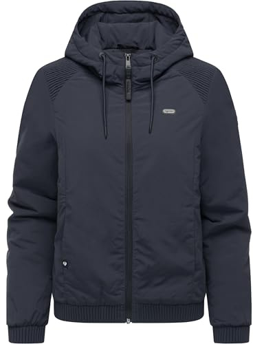 Ragwear Damen warme Übergangsjacke kurze Bomberjacke mit elastischen Bündchen und verstellbarer Kapuze Chinta Warm YOUMODO XS-3XL
