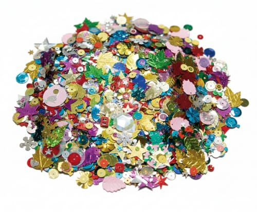 Ameisenkeks® Pailletten-Mix „Bunte Vielfalt“ – 100g XXL Set zum Basteln, Dekorieren & Aufnähen