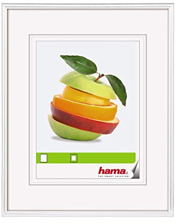 Hama Cadre photo en plastique Sevilla (taille du Cadre de 13 x 18 cm avec bordure de 9 mm x 17 mm, pour une photo de 9 x 13 cm) Blanc