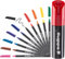 edding 1200 Fasermaler fein - schwarz rot blau grün gelb orange braun violett pink hellblau - Dose mit 10 Filzstiften - Rundspitze 1 mm - Zeichnen und Schreiben - Schule, Mandala - Set