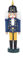 Nussknacker Figur König blau-gelb, mit Pickelhaube, von DREGENO SEIFFEN 14 cm – Original erzgebirgische Handarbeit, stimmungsvolle Weihnachts-Dekoration