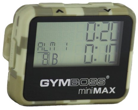 Gymboss miniMAX Minuteur d’intervalle et chronomètre – Camouflage/SOFTCOAT Tan