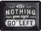 Nostalgic-Art 26193 Retro Blechschild Word Up – Go Left – Geschenk-Idee für Nostalgie-Fans, aus Metall, Vintage-Design mit Spruch, 15 x 20 cm