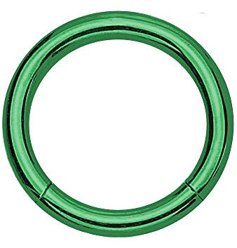 eeddoo Piercing-Ring Segment-Clicker Segment-Ring Grün Edelstahl 1,2 mm x 10 mm