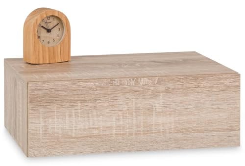 IDIMEX Chevet Suspendu Oceane, étagère Murale avec 1 tiroir sans poignée, en Bois décor chêne Sonoma