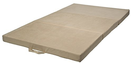 Velinda Klappmatratze Faltmatratze Gästebett Campingmatratze Reisematratze 120x200x10cm (Farbe: cremefarben)