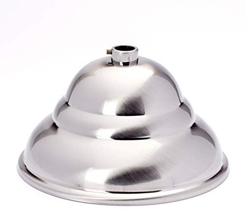 Messing Baldachin flämisch nickel matt edelstahl satin Ø 110mm x 60mm 10er Stellring Rosette Deckenbaldachine, Lampenbaldachin, Leuchtenbaldachin und Metallbaldachin