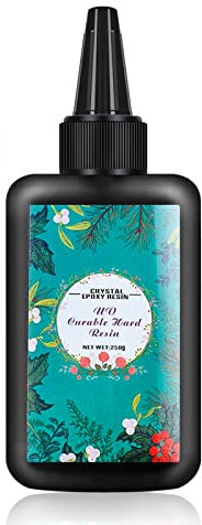 [Upgrade] 250g UV Resin, Crystal Clear Transparent UV Resin Glue Cure Hard for Handmade Jewelry DIY Molds Nail Art Accessories Resin Crafting, Quick Curing No Need to Mix, No Yellowing Less Odor