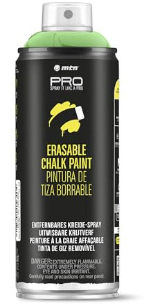 MTN Pro - Vernice spray a gesso verde, 400 ml, spray spray per gesso adatto per applicazioni temporanee