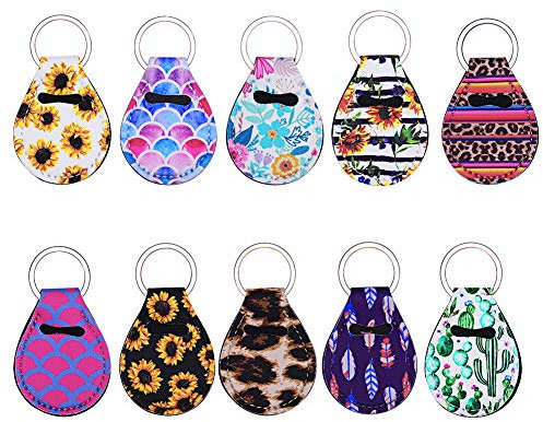 Valyria 10 Stück Münzhalter Schlüsselanhänger Universal AA Medaillon Schlüsselanhänger für Frauen, Farbenfroh, Small