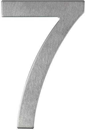 Numero civico in acciaio inox adesivo, altezza 10 cm, numero civico design (7)