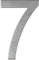 Numero civico in acciaio inox adesivo, altezza 10 cm, numero civico design (7)