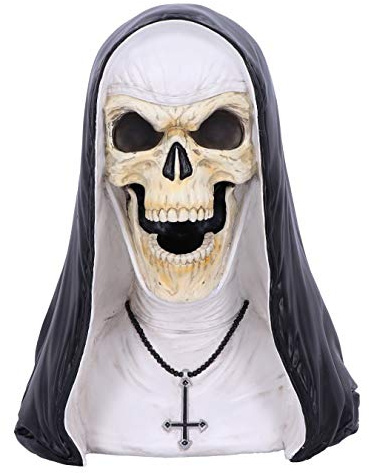 Nemesis Now James Ryman Schwester Mortis Skelett Nonne Horror Büste Figur, Schwarz, 29 cm
