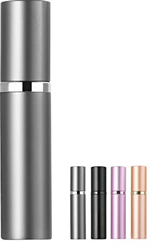 BRARIOS Perfume Atomiser Refillable, Travel Size Portable Atomiser Spray,Mini Empty Perfume Bottle,Leak Proof Cologne Dispenser for Women and Men,5ml(J-Grey)