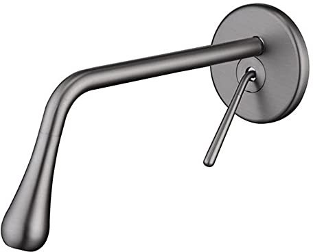 Rubinetto Lavabo a Parete per Bagno Rubinetti Monocomando per Lavello Miscelatore per Lavabo a Muro Gocce D'Acqua Rubinetteria a Parete-Pistola