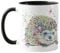 Vixar Hedgehog Watercolour Rainbow Art Wildlife Coloured Mug Cup, Gift, Birthday, Work, Office, Christmas Tea Coffee (Black)