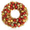 com-four® Türkranz Weihnachten - Adventskranz mit Lametta und Christbaumkugeln in schönen Farben Ø ca. 40 cm - toll glänzende Weihnachtsdeko - Tischkranz
