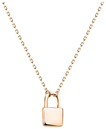 Sofia Milani - Damen Halskette 925 Silber - vergoldet/rosé golden - Schloss Anhänger - N0441