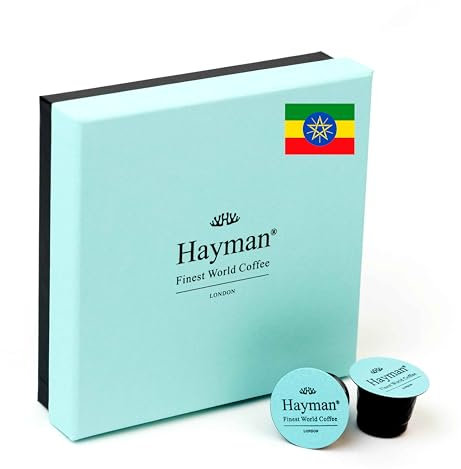100% Café Yirgacheffe d'Ethiopie - Capsules de café fraîchement torréfié, compatibles avec les machines Nespresso Original Line - Coffret avec 20 capsules