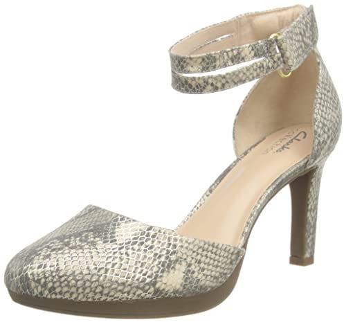 Clarks Women's Ambyr Skip Pump, Beige Metallic, 3.5 UK