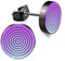 CHICNET Edelstahl Ohrstecker schwarz 8mm rot lila Sharingan Auge Rinnegan Anime Manga Ohr Schmuck Chirurgenstahl Unisex Männer Damen Herren Rinnegan