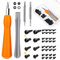 44 Pcs Doorbell Replacement Screwdriver Set, 40 Pcs Doorbell Screws, 4 Pcs Screwdriver Bit Set Double-Ended T6&T15 Torx, Doorbell Replacement Screws with Plastic Box for Video Doorbell Battery Change