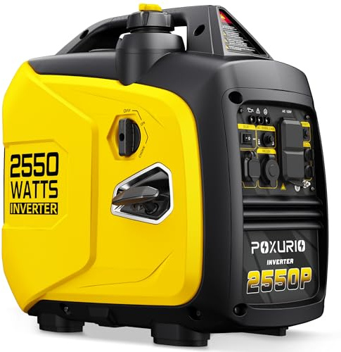 POXURIO Generador de doble inversor de combustible de 6000 W, generador de gas propano de 120 V/240 V, súper silencioso, arranque remoto/sensor CO/listo para RV, EPA/carbohidratos para RV, camping y