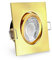 CONCEPTRUN LED Einbaustrahler quadratisch schwenkbar Gold Messing Optik Einbauleuchte Strahler 68mm-85mm Einbaudurchmesser inkl. Fassung und Leuchtmittel dimmbar warmweiß GU10 230V (Modell: QD40)