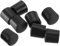 sourcing map Door Stop Bumper Tips, 8Pcs - Rubber Door Stopper Tips Caps, Silicone Bumper Replacement Ends for Protect Doors, Wall (Black)