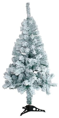 Tradineur Albero di Natale innevato, Pino, Abete Artificiale Bianco, Struttura in Plastica e Metallo Rivestito, Robusto e Durevole, Facile Da Montare, 90 cm