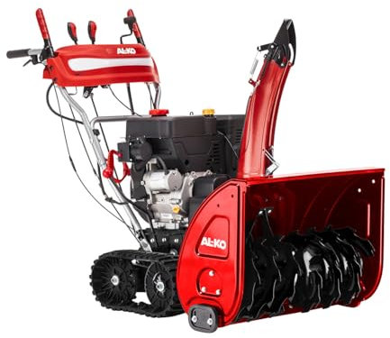 AL-KO Benzin-Schneefräse Snow Line 760.4 TE LED, 9 kW Motorleistung, 76 cm Räumbreite, 54.5 cm Einzugshöhe, 6 Vor-/ 2 Rückwärtsgänge, für Fächen bis 1000 m²