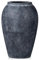 Hohe 25cm Keramikvase Handgemachte Vintage Vase Terrakotta-Vase Tischvase aus Keramik für Deko Wohnzimmer Home Office, Vase für Pampasgras, Rustikales Antikes Dekor, Schwarz