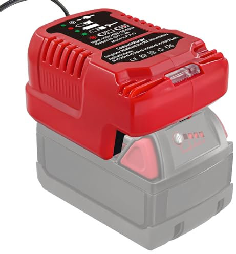 BTRUI Mini Battery Charger for Milwaukee 18V M18, 1/4 Size, for MIL-M18-CH01 Li-ion Battery Charger (Only 18V)