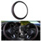 Adunsiaoto Autos Lenkradbezug Mikrofaser Leder Lenkradhülle, Auto Lenkradbezug Leder Universal 38cm, Universal Gemütliche Atmungsaktive Lenkradschoner(Schwarz/Rot)