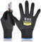 DEX FIT Level 5 Schnittschutzhandschuhe Cru553 – 3D-Komfort-Passform, Griff, Dünn und Leicht, Touchscreen-Kompatibel, Langlebig, Atmungsaktiv und Kühl, Waschbar; Schwarz Grau 9 (L) 12 Paare